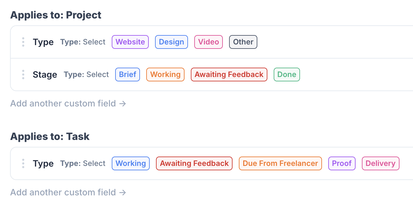 Account Custom Fields