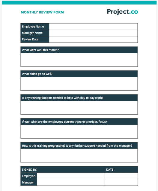 Project.co formulario de revisión