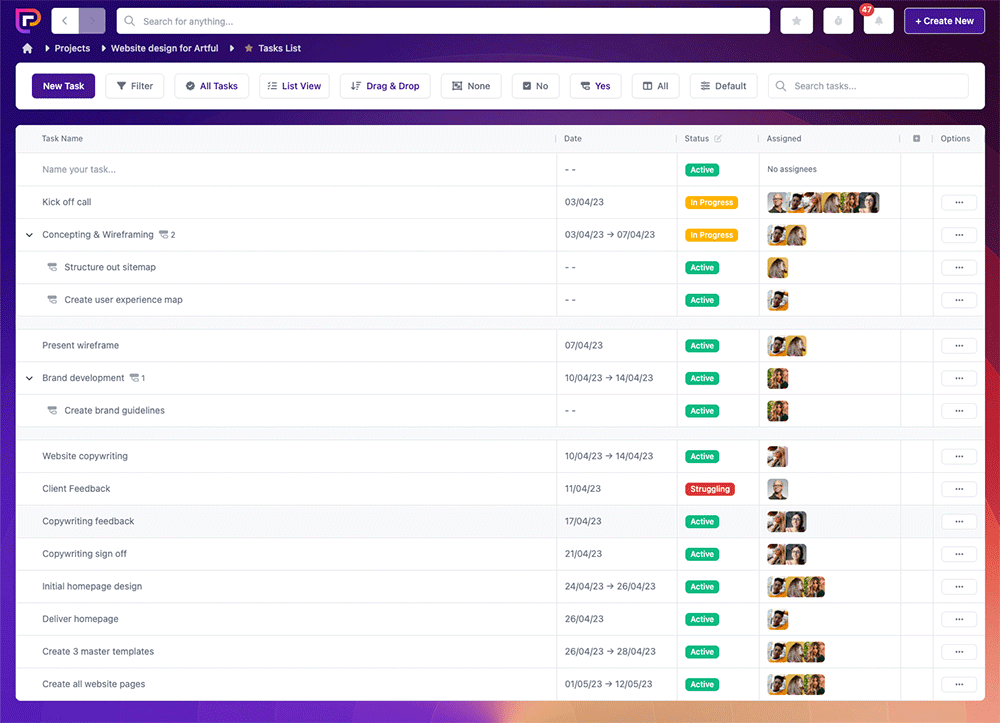 List View