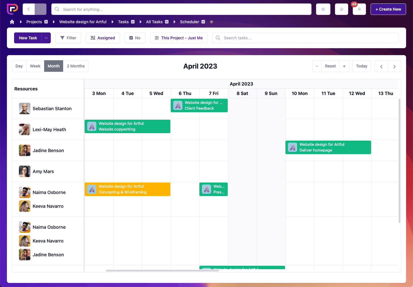 Scheduler View