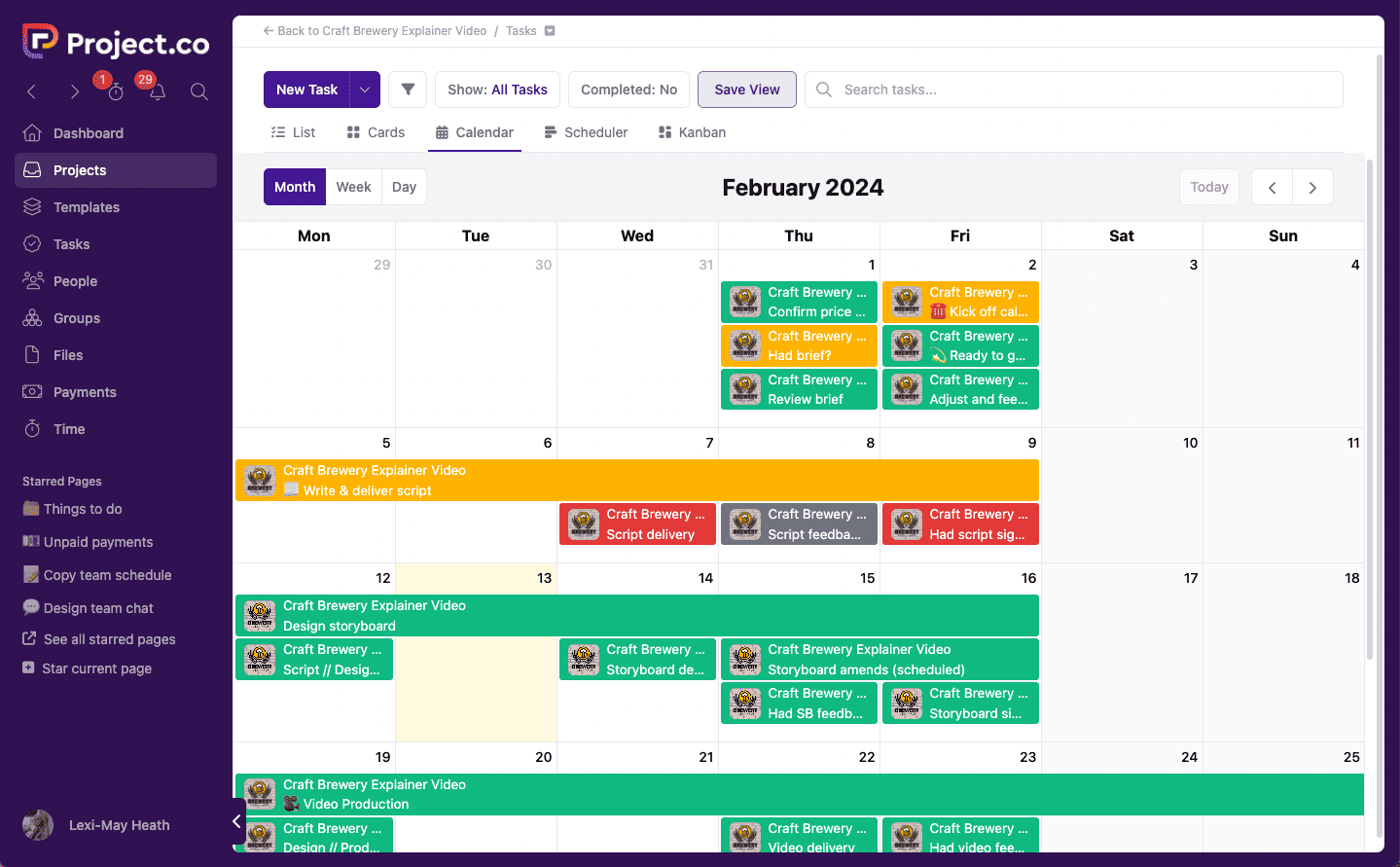 Calendar View